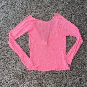 BNWOT - VS PINK KNIT TOP WITH RHINESTONES